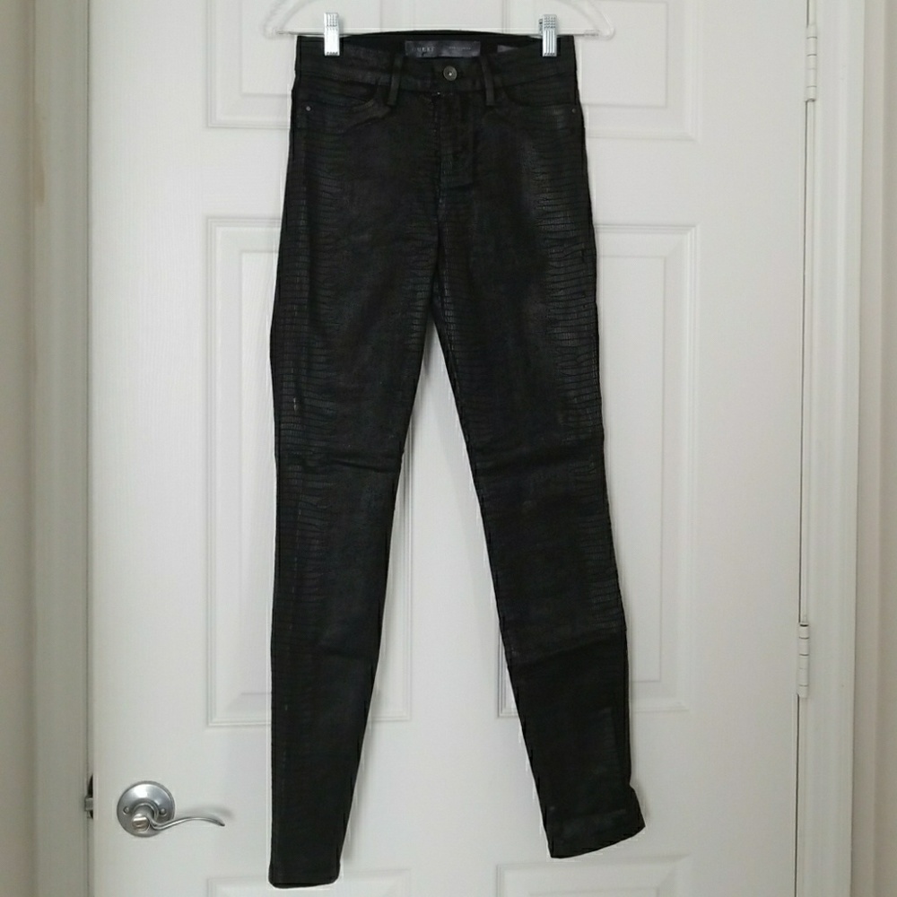 Black Animal Print Guess Pants